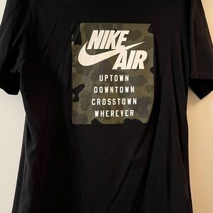 Nike Air Black T-Shirt with Camo Graphic